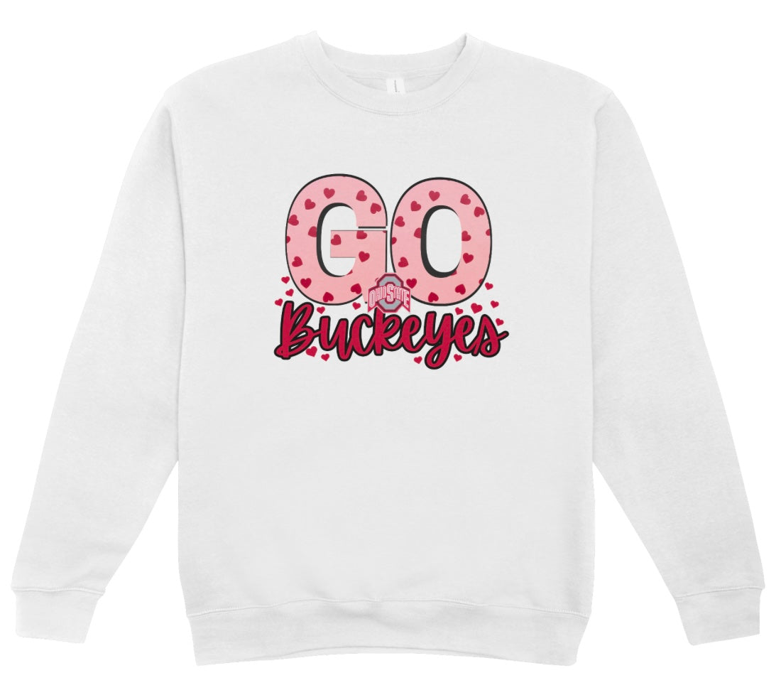 Go Buckeyes Valentine’s Day Crewneck Sweatshirt