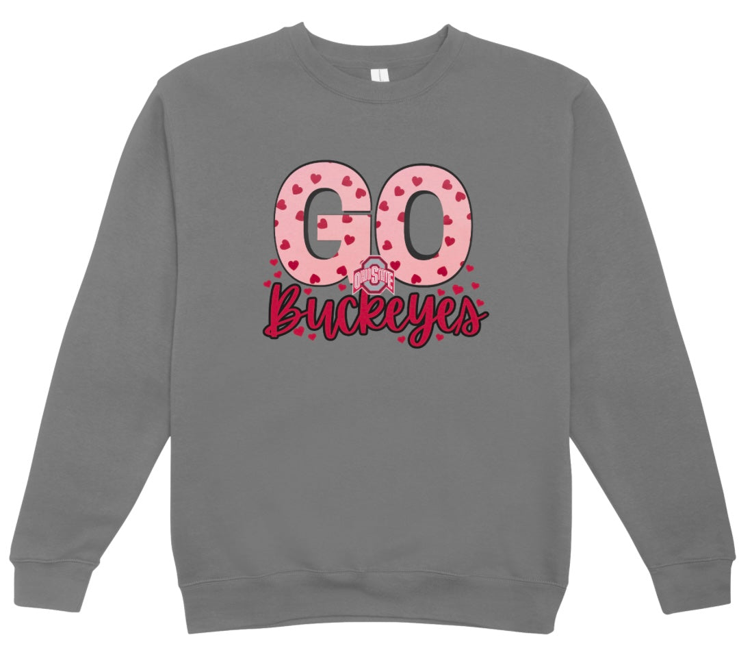 Go Buckeyes Valentine’s Day Crewneck Sweatshirt