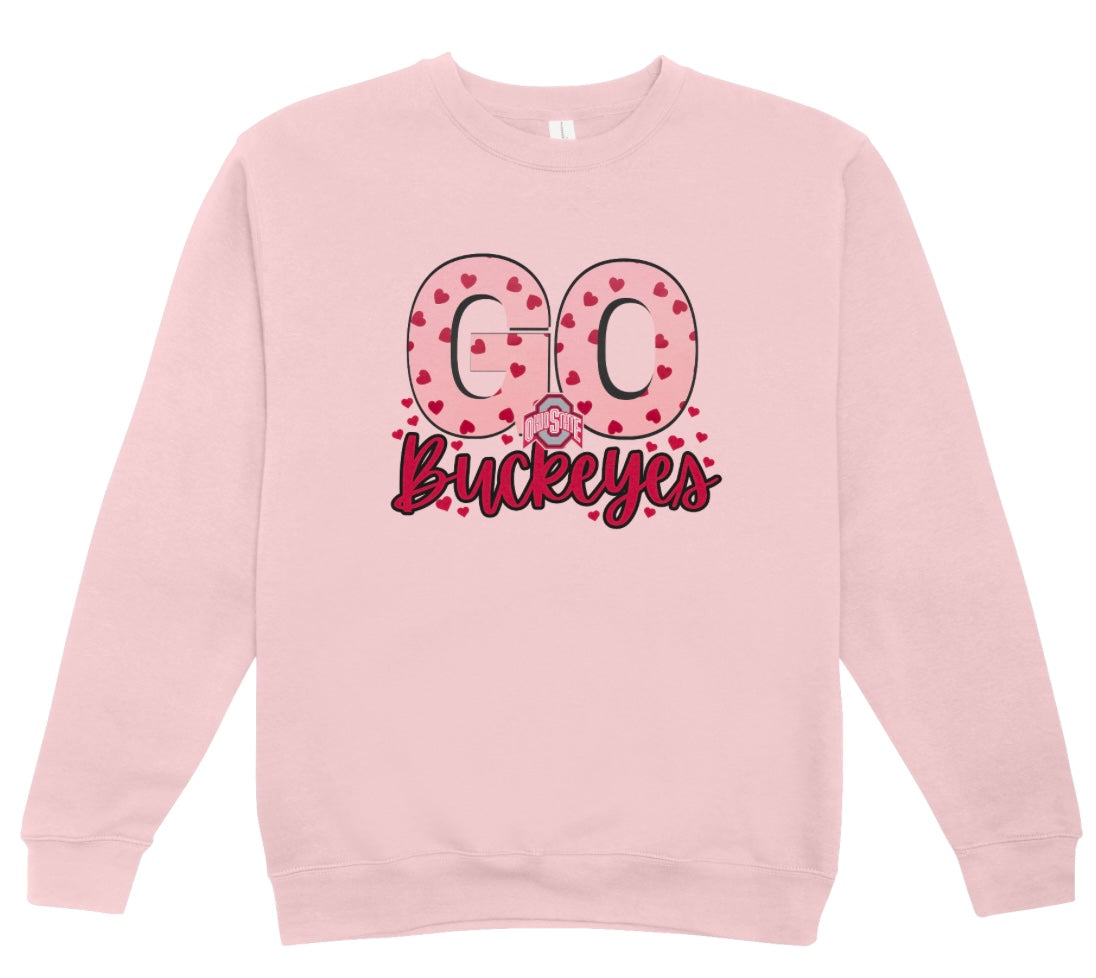 Go Buckeyes Valentine’s Day Crewneck Sweatshirt