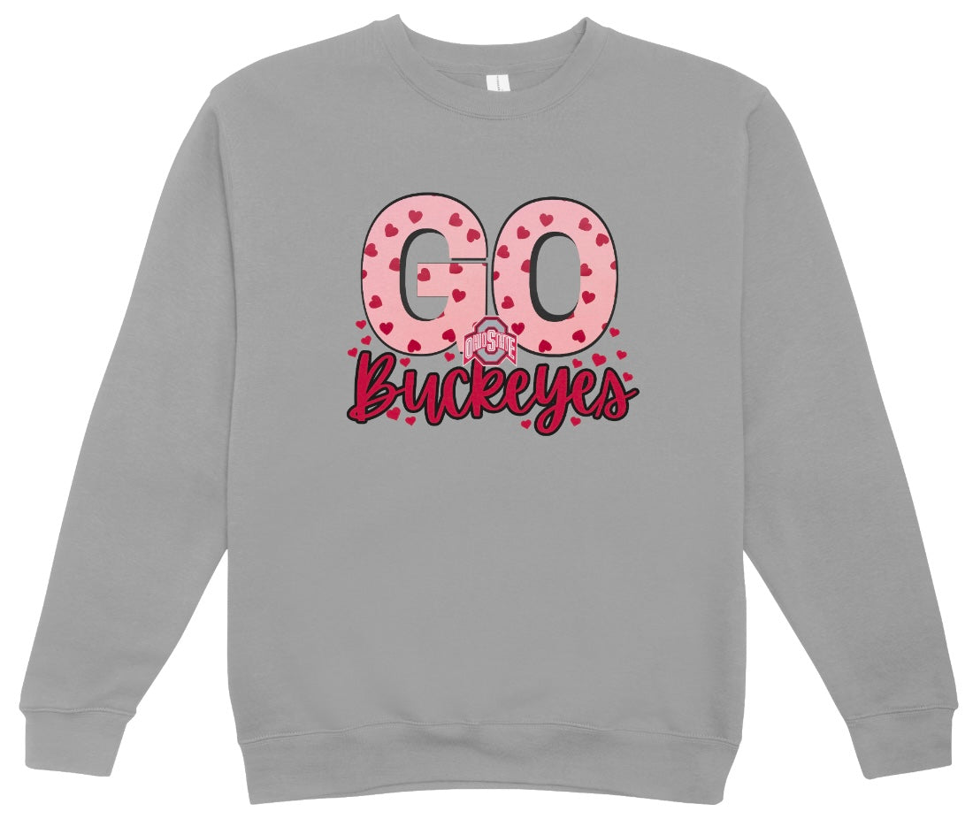 Go Buckeyes Valentine’s Day Crewneck Sweatshirt