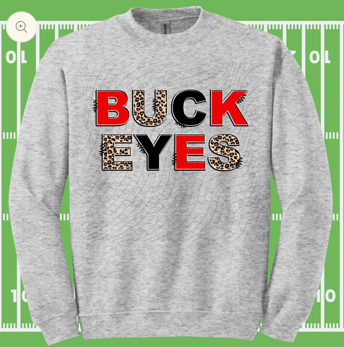 Buck Eyes Leopard Crewneck Sweatshirt