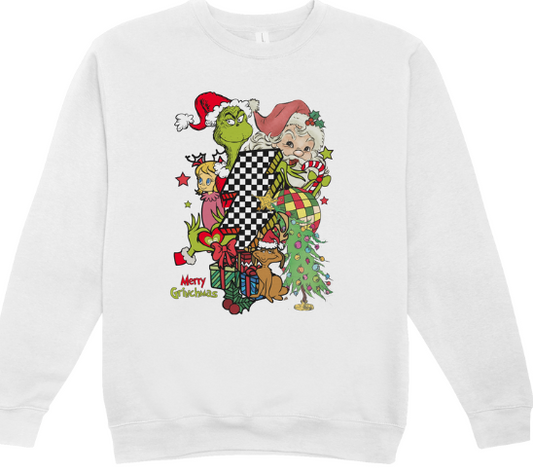 Christmas Collage Retro Crewneck Sweatshirt