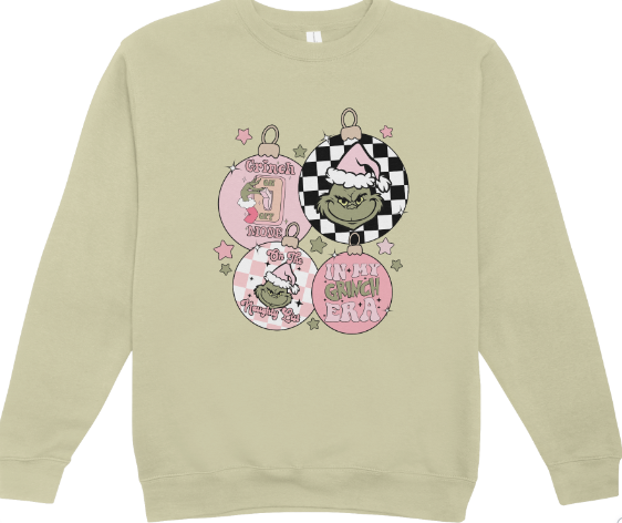 Grinch Ornaments Crewneck Sweatshirt